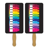 Rectangle Digital Sandwiched Fan w/ Wood Stick