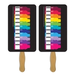 Rectangle Digital Sandwiched Fan w/ Wood Stick