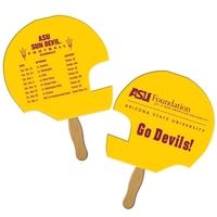 Helmet Digital Sandwiched Fan w/ Wood Stick