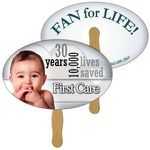 Oval Hand Fan Full Color (2 Sides)