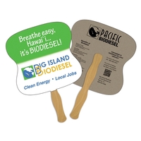 Hourglass shaped fan is laminated on front with a high gloss... from ASI...