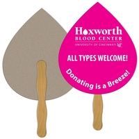 Tear drop shape recycled stock fan.... from ASI 67620 Lion Circle Corp /...