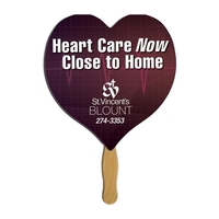 Heart Sandwiched Hand Fan Full Color