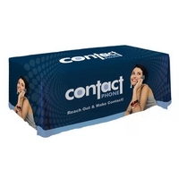 104" x 88" four-sided 4' table cover with pleated corners, full... from ASI...