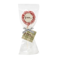 Chocolate covered Oreo pop measuring 3" x 7.5" with colored nonpareil... from...