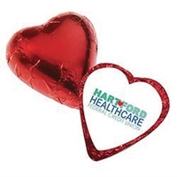 Custom 0.2 oz. chocolate heart candy for use as a quick... from ASI 71685...