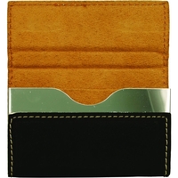 3.75" x 2.75" x 0.5625" leatherette business card holder with laser... from...