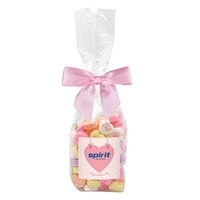 6 oz. random conversation hearts in a bag with bow; designed... from ASI...