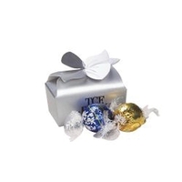 2 Lindt® truffles inside a small gift box with bow... from ASI 71685 Midnite...