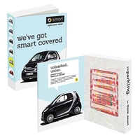 Promotional storybook filled with 9 pieces of Smarties® candies; box...