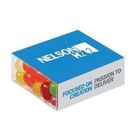 Snack box filled with 2.8 oz. of jelly beans; includes 4-color... from ASI...