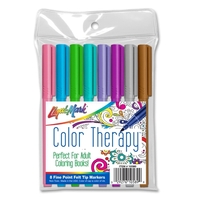 8 Pack Color Therapy Fine Felt Tip Adult Coloring Markers -... from ASI 67675...