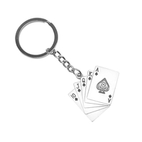 Royal flush poker cards metal keychain - small size.... from ASI 31517 Admart...