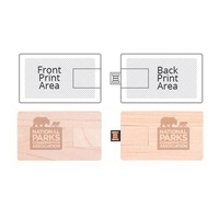 Credit card USB 2.0 flash drive made of wood with several... from ASI 37218...