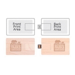 Wooden Credit Card USB Flash Drive