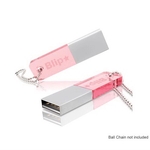 Lightweight LED Acrylic USB Flash Drive with Keychain