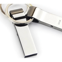 Metal Stick USB Flash Drive with Keyring