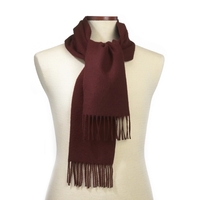 Maroon acrylic unisex muffler scarf with matching rope fringe.... from ASI...