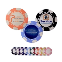 Portrait design premium direct print poker chip golf ball marker.... from ASI...