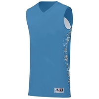 Reversible youth jersey made with two layers of 100% polyester wicking......