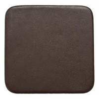 Square coaster made of leatherette material in a chocolate brown color.......