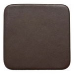 Chocolate Brown Leatherette 4" Square Coaster