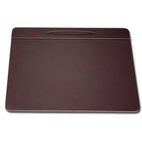 Chocolate Brown Leatherette 17 x 14 Pen Well Conference Pad
