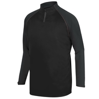 100% polyester quarter-zip pullover top with reflective tape and contrast...