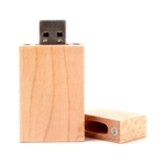 Rectangular Wooden USB Flash Drives with Magnetic Closure