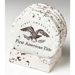 Round Travertine Coaster Set