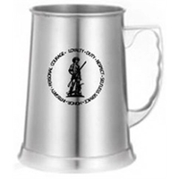 14 Oz. Double wall stainless steel beer barrel mug/stein