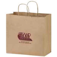 13" x 7" x 12 3/4" white Kraft paper carry-out bag... from ASI 35290 American...