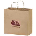 Natural Kraft Carry-Out Bags - Flexo Ink