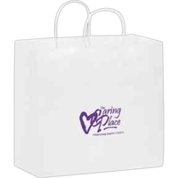 13" x 7" x 12 3/4" white Kraft paper carry-out bag... from ASI 35290 American...