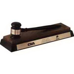 Ebony and American Walnut Gavel Desk Stand