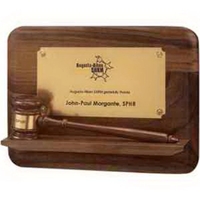 Pedestal Gavel Plaque