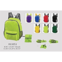 Folding Back Pack With 2 Mesh Side Pockets