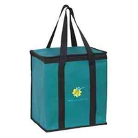 12" x 8" x 13" non-woven polypropylene zippered cooler tote with... from ASI...