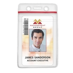 Vertical Resealable Vinyl Badge Holders, 2.5" x 3.625"