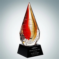 Red Flare Award made of molten art glass is mounted on... from ASI 47791 Best...