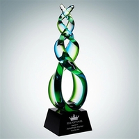 Unique Cyclone Helix award is made of art glass and creates... from ASI 47791...