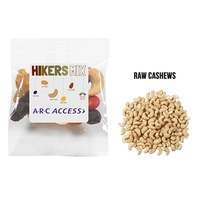 Promotional snack bag filled with 0.5 oz. of raw cashews; includes... from...