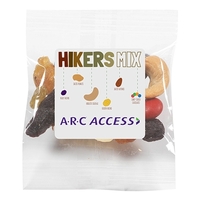 Promotional snack bag filled with 0.5 oz. of hiker's trail mix;... from ASI...