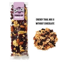 Snack pack filled with healthy energy trail mix; includes 4-color process......