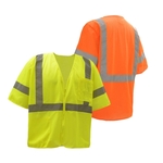 Class 3 Mesh Zip Safety Vest - Lime