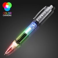 Blank or Imprinted. Plastic Rainbow Pen with blue ink and multicolor... from...