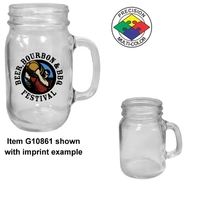 16oz Mason Jar Glass Mug, spot color... from ASI 80093 Pyrographics