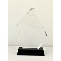 Crystal Trophy w/black Stand