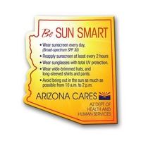 3.09" x 2.69" Arizona state-shaped magnet with a four color imprint... from...