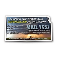 2.06" x 3.78" Kansas state-shaped magnet with a four color imprint... from...